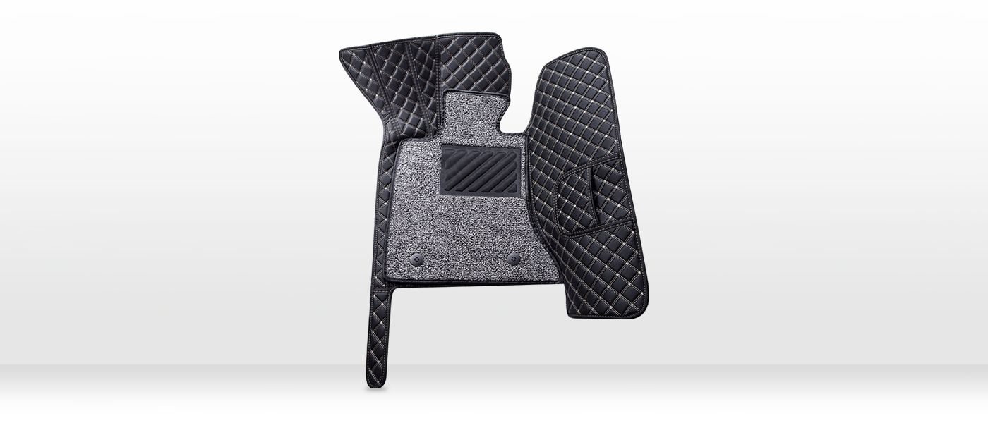 专车定制双线菱格汽车脚垫（默认图）