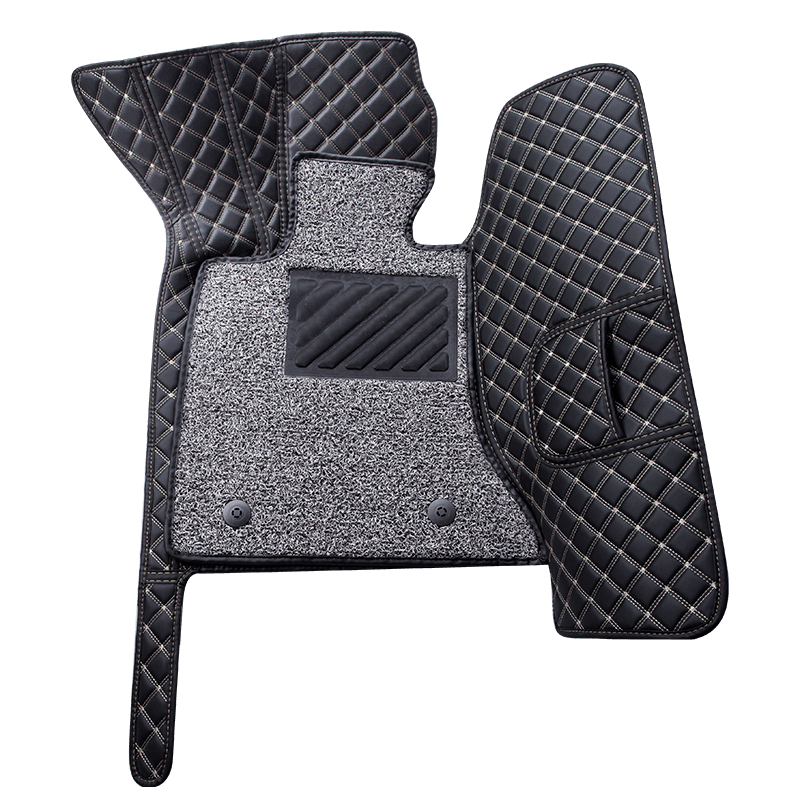 专车定制双线菱格汽车脚垫（展开图）